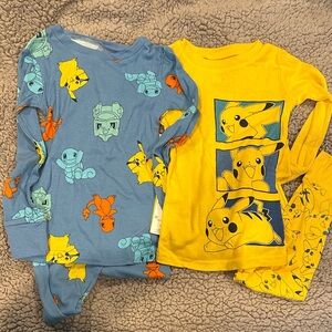 Pokémon Pikachu & Character Pajama Set - Yellow & Blue